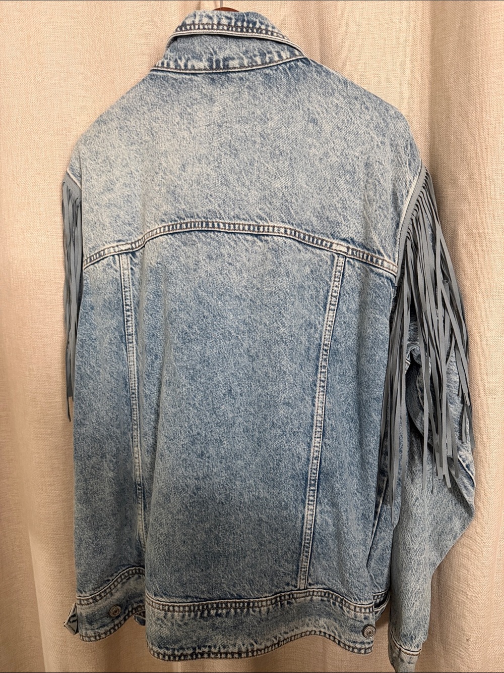 We The Free light blue denim jacket with stitched label - Picture 4 of 5